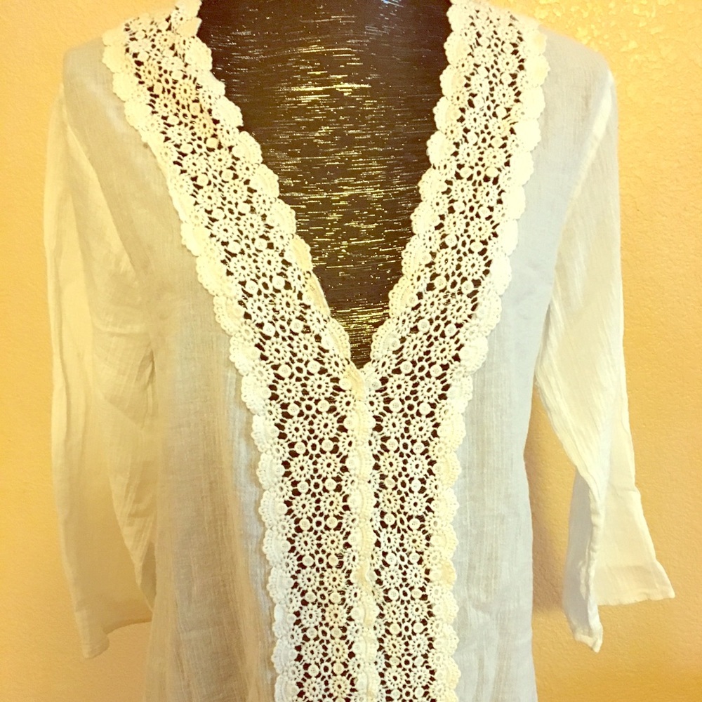 White Tunic Beach Cover up